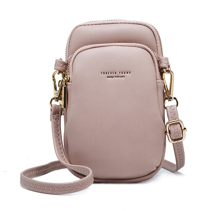 

Небольшая женская сумочка через плечо Pierre Loues PL832-3 из экокожи, с двумя отделениями, 1л Розовый