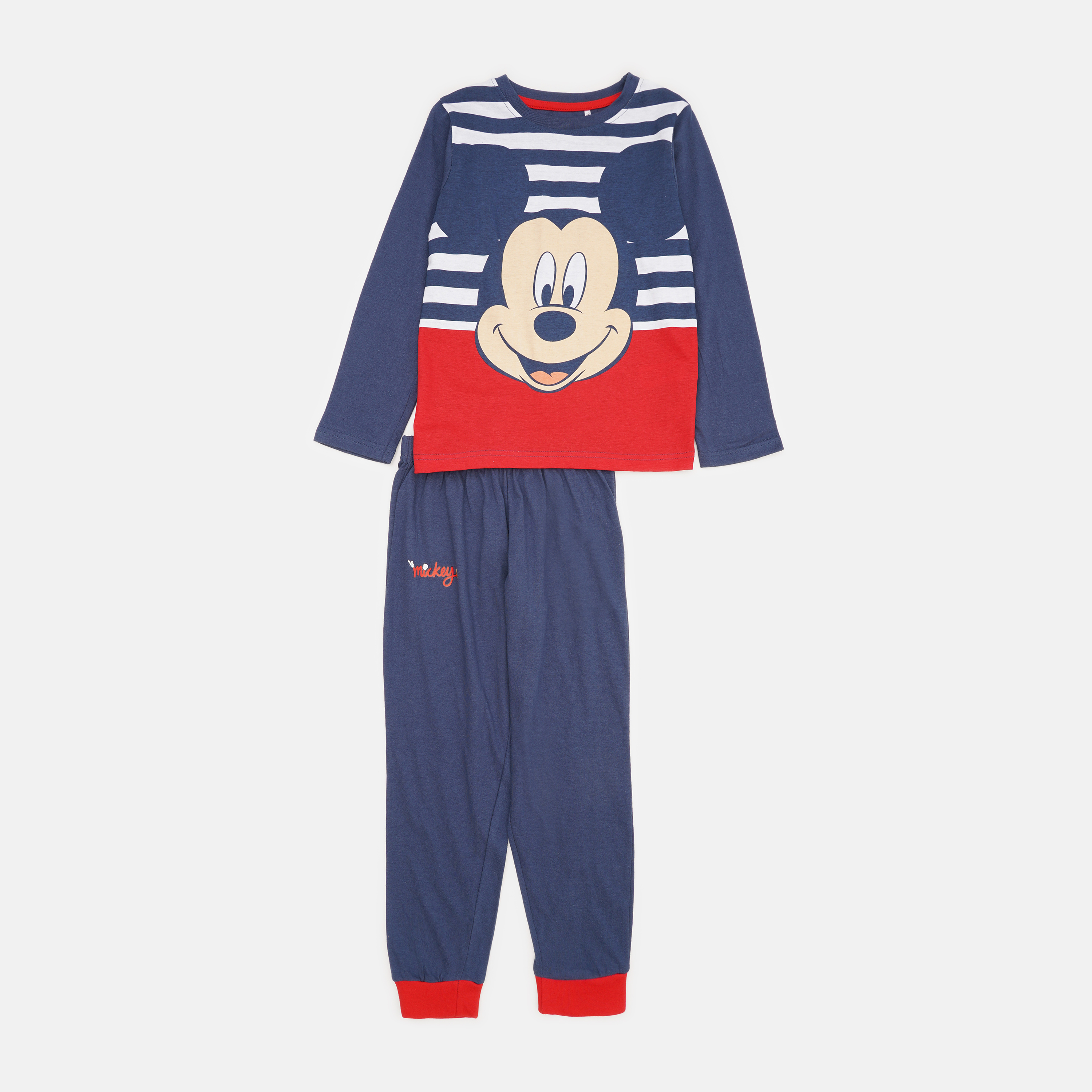 Акція на Піжама (футболка з довгими рукавами + штани) для хлопчика Disney Mickey 2200007673 92 см Наві від Rozetka