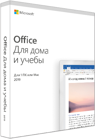

Office Для дому та навчання 2019 для 1 ПК Р6 (з Windows 10) або Mac (FPP — коробкова версія, англійська мова) (79G-05187)