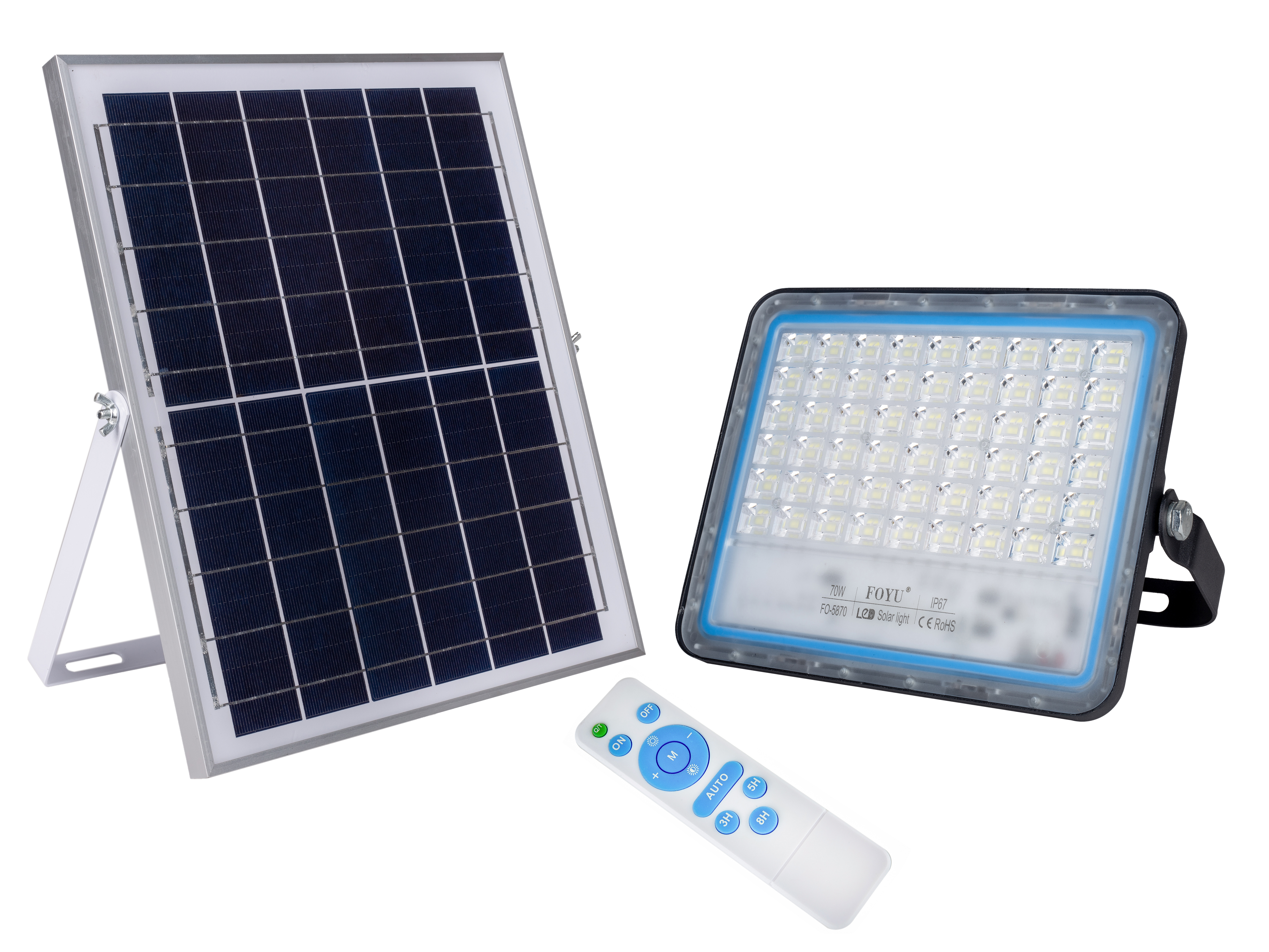 

Уличный прожектор на солнечной батарее 70W FOYU FO-5870