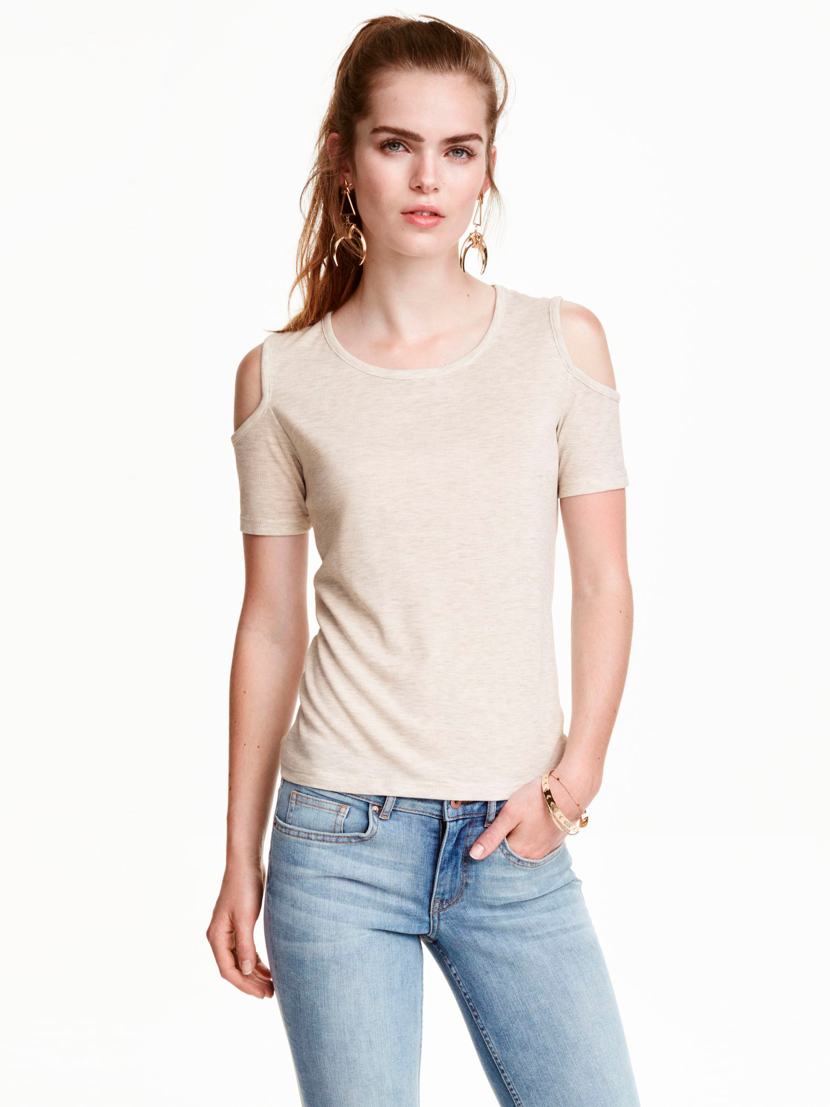 

Футболка H&M 3737274 M Светло-серая