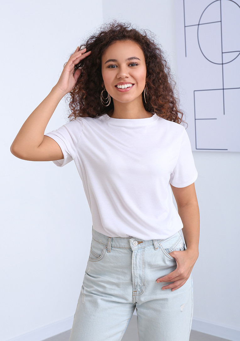 

Футболка Fashion Girl "One color" - белый, Футболка Fashion Girl "One color" 42-44 белый