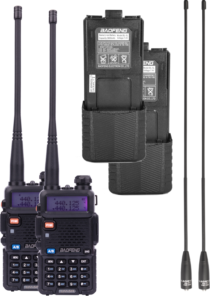

Комплект раций для леса Baofeng UV-5RHC Forest Black (UV-5RHC_Forest_Black)