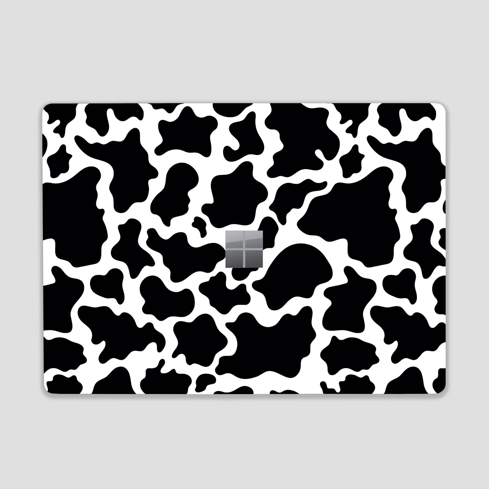 Bиниловая наклейка для Microsoft Surface Laptop 1 Черно-белый коровий .