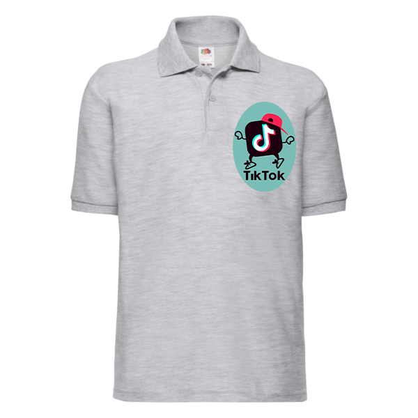 

Поло для мальчиков Fruit of the Loom Tik Tok (Тик Ток) Серый 116 см BFDTT2M116PKSS