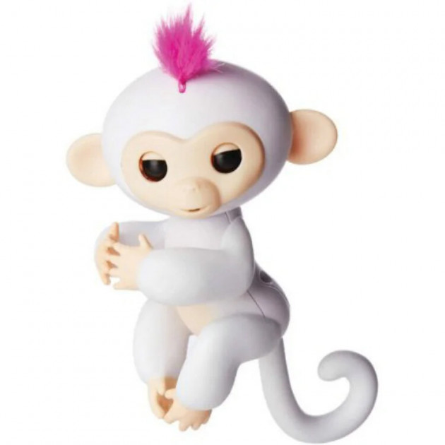 

Обезьянка интерактивная Fingerlings happy monkey белая, TT20055