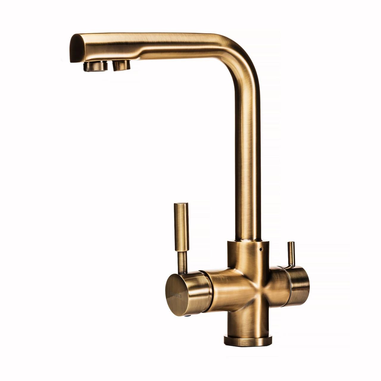 

Смеситель кухонный Globus Lux LAZER GLLR-0888 BRONZE