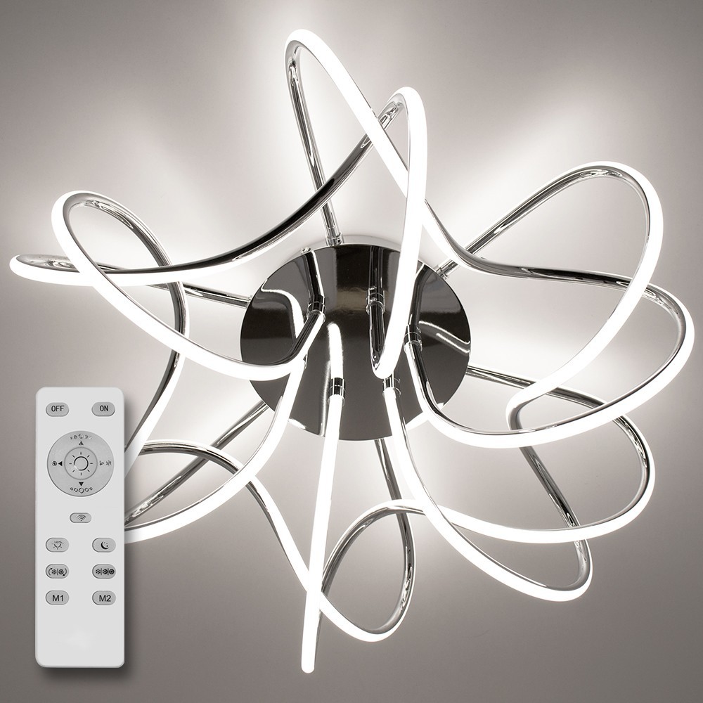 Люстра светодиодная потолочная LUMINARIA LIANA MUSE 80W R470 CHROME ...