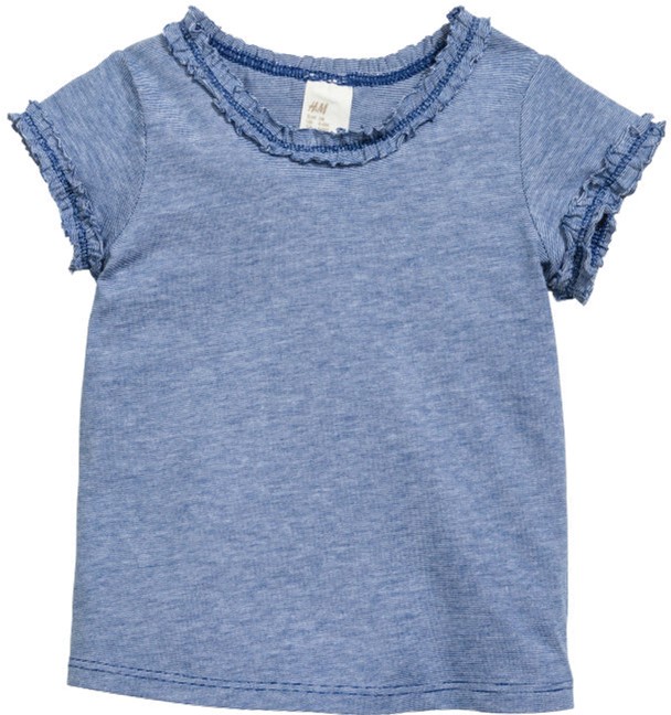 

Футболка H&M 5386236 74 см Синяя полоска