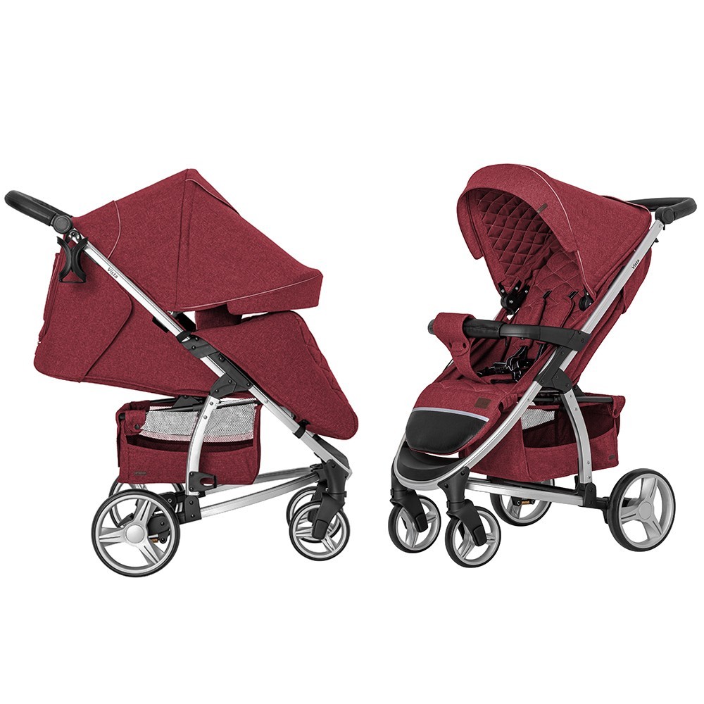 Прогулочная коляска CARRELLO Vista CRL-8505 Ruby Red +дождевик L ...