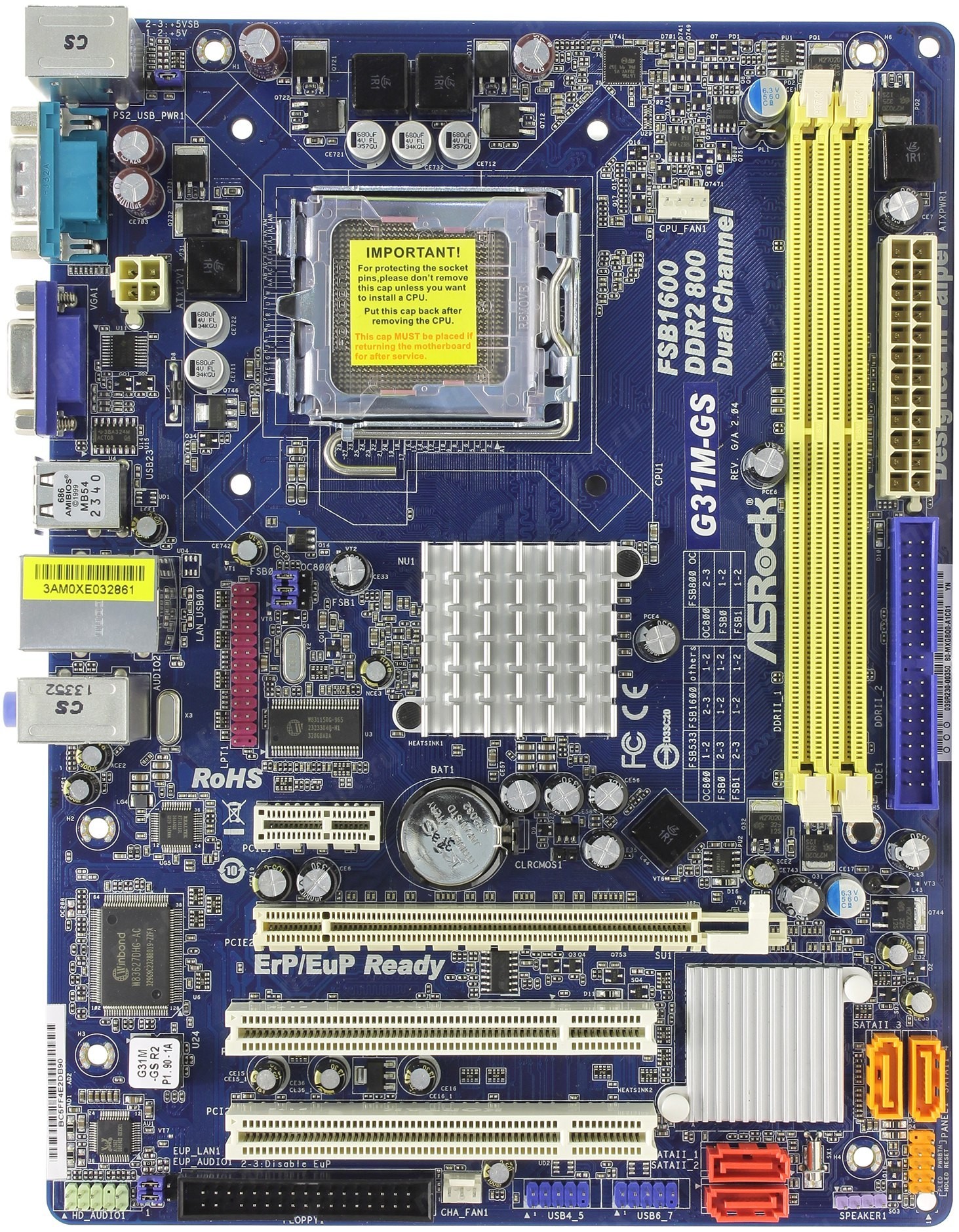 Материнская плата Socket 775 ASRock G31M-GS ( s775, DDR2, G31, PCI-Ex16 ...