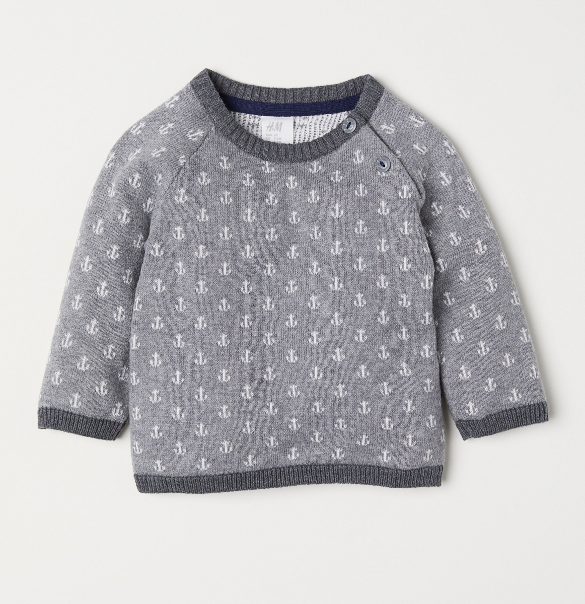 

Джемпер для мальчика H&M 624151003 74 СМ Серый 60063