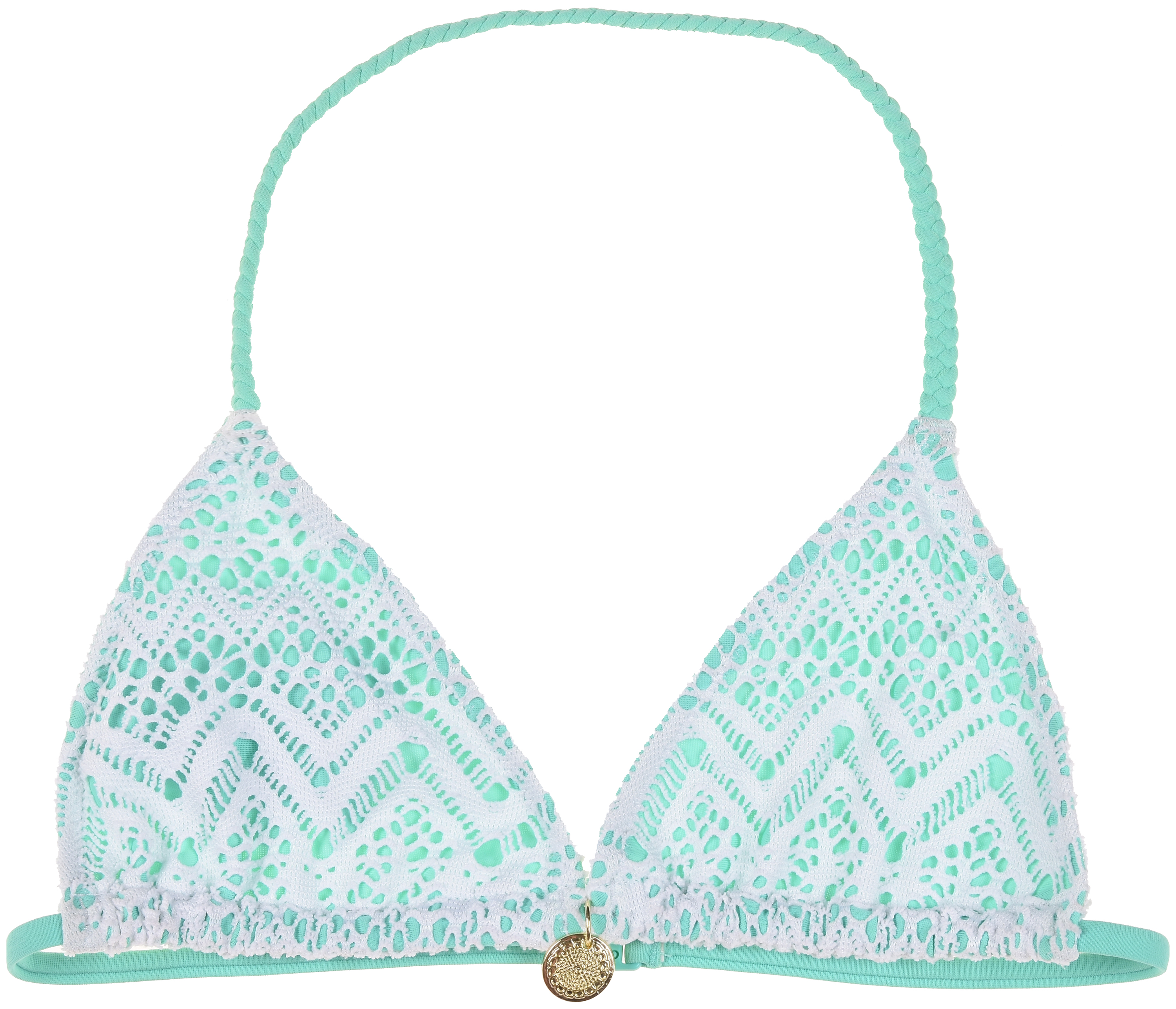 

Купальный лиф H&M 482940 134-140 см Бело-мятный