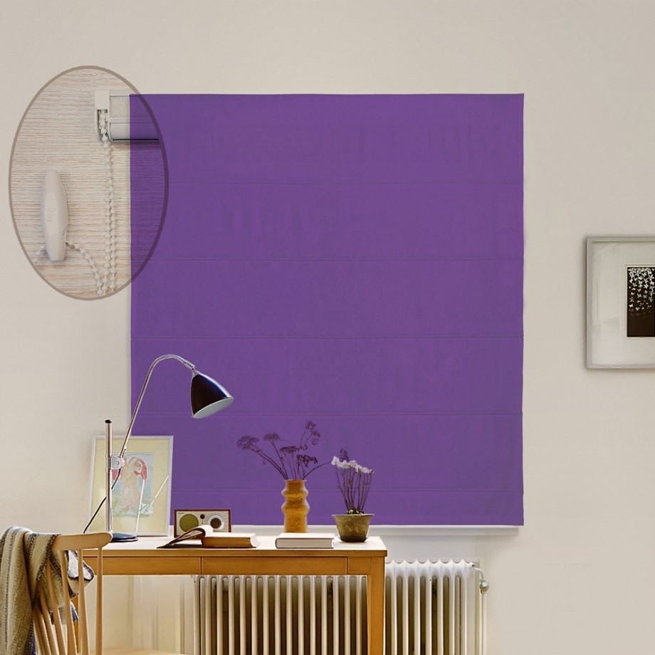 

Римская штора система Lux Coullise InHt Джуси велюр 98 Фиолетовый 200х160 см