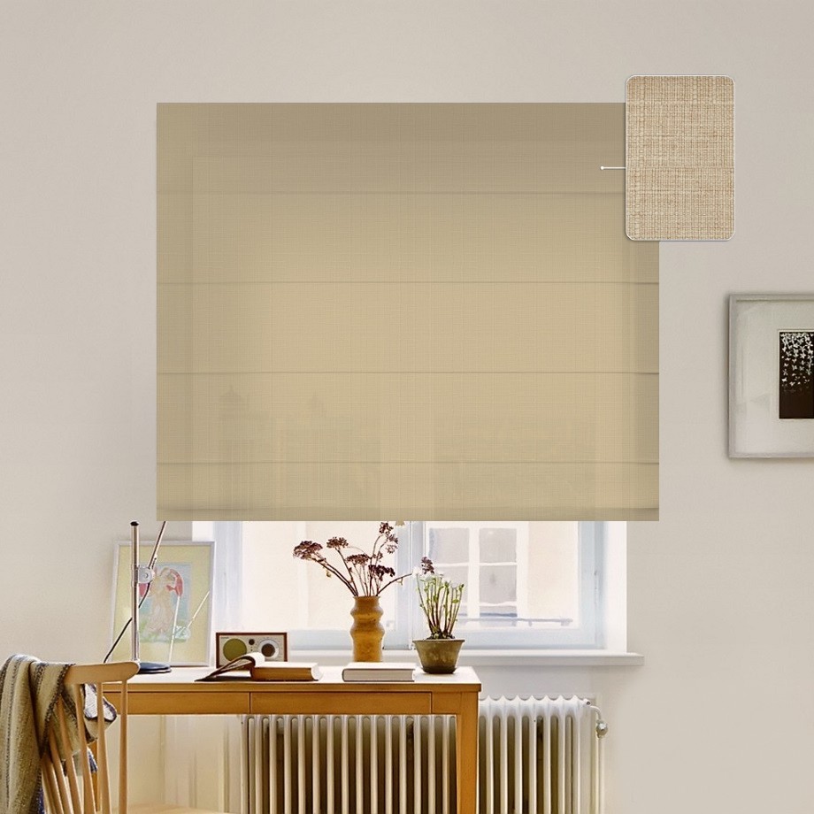 

Римская штора система Classic InHt Лен 903 Бежевый 220х160 см