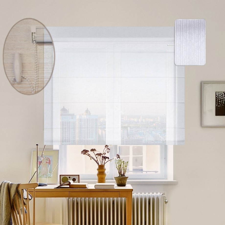 

Римская штора система Lux Coullise InHt Тюль Screen Белый 110х160 см