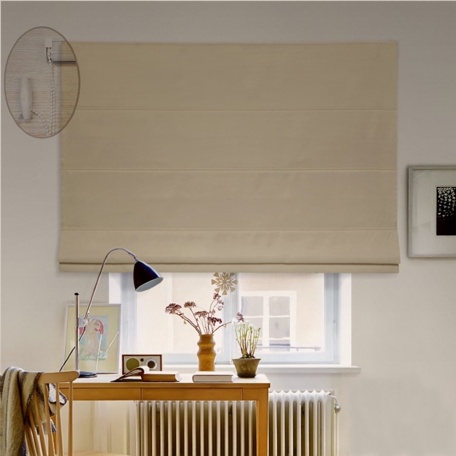 

Римская штора система Lux Coullise InHt Блэкаут Nova 24-9 Песочный 150х160 см