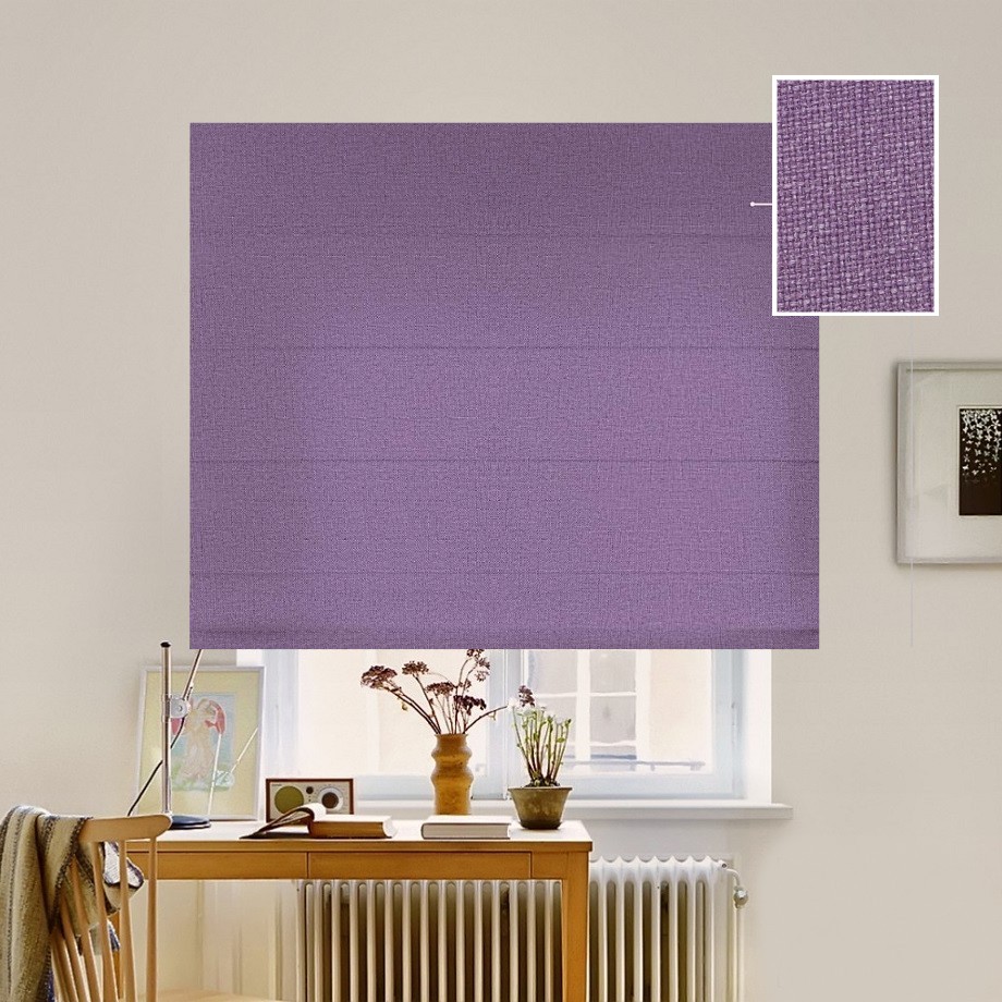 

Римская штора система Lux Coullise InHt Рогожка Premium 536 Сиреневый 190х160 см