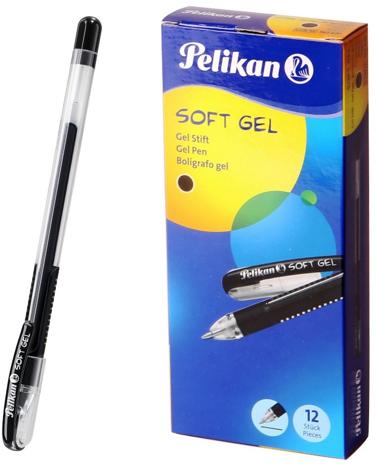 Ручки гелевые Pelikan Soft Gel черные 12 шт (962670-12) – низкие цены .