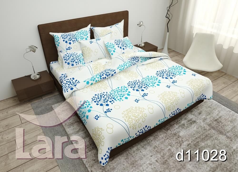 

Постельное белье LARA бязь d11028e евро 4 наволочки в комплекте