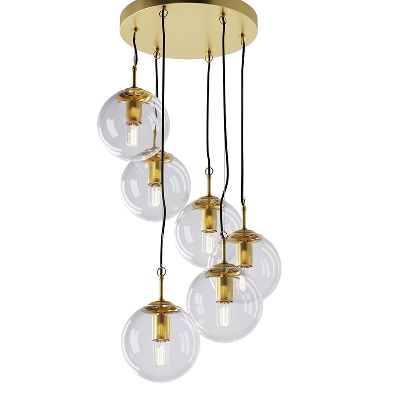 

Люстра Pikart Lights 6523-3 Brass Glass