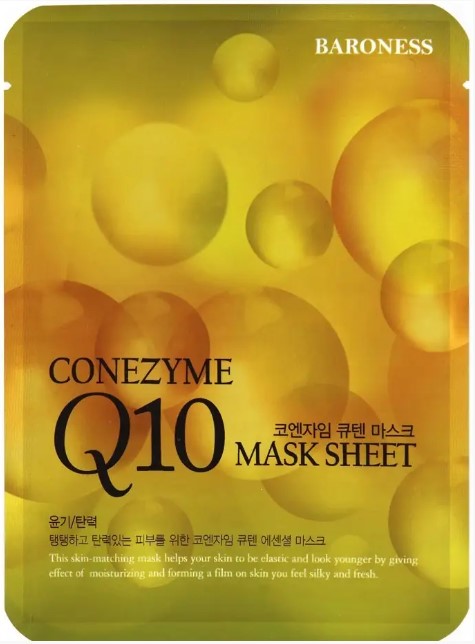 Тканевая маска Baroness Airlaid Face Mask Coenzyme Q10 с коэнзимом Q10 ...