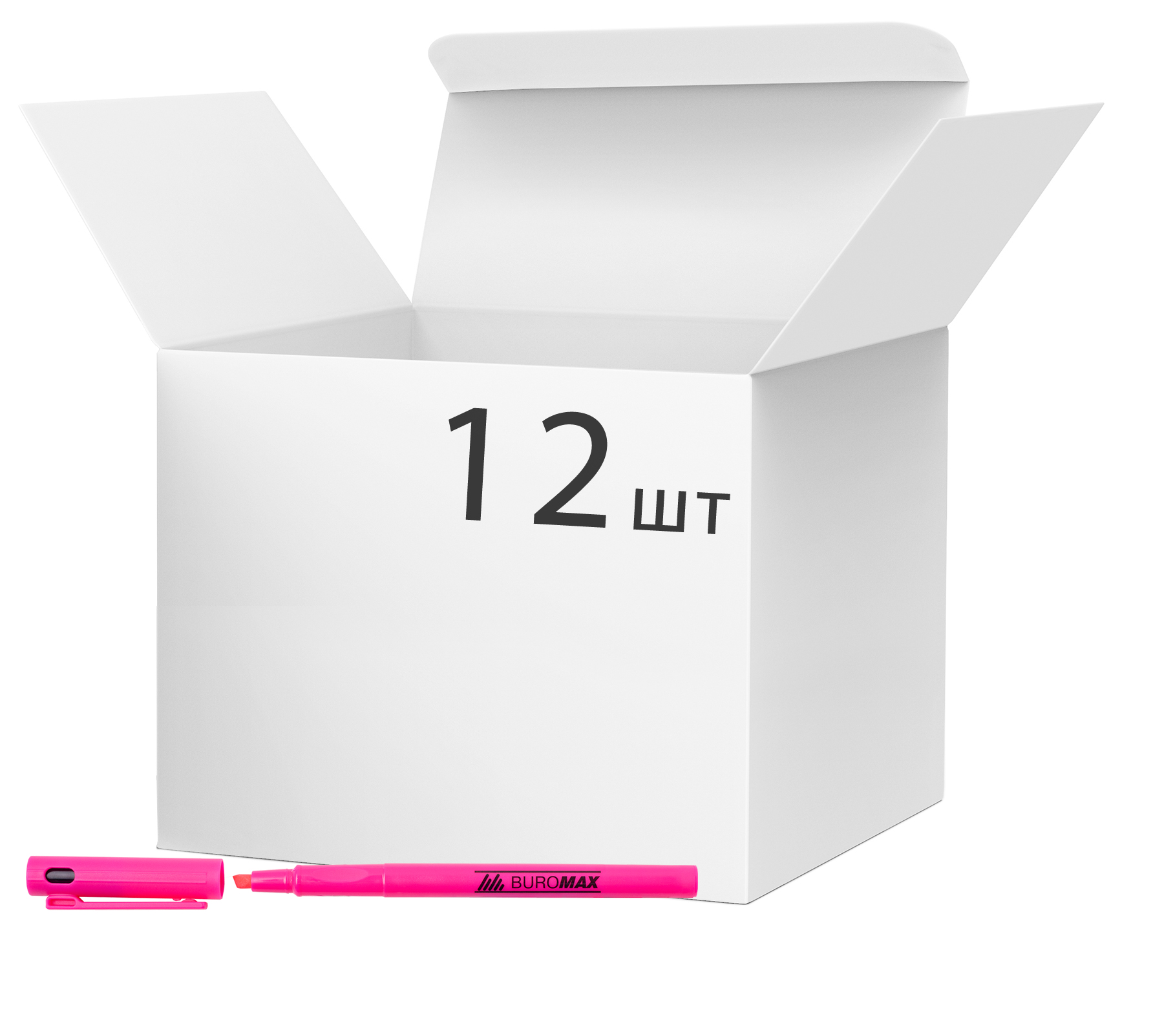 

Набор круглых текстовых маркеров Buromax Slim Желтый 1-4 мм 12 шт (BM.8907-08)