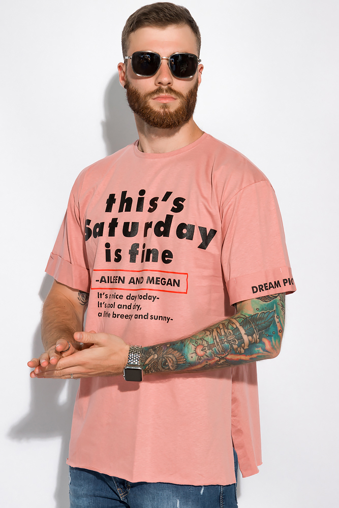 

Футболка с надписями Time of Style 155P4388-5  Бледно-коралловый, Футболка с надписями Time of Style 155P4388-5 S Бледно-коралловый