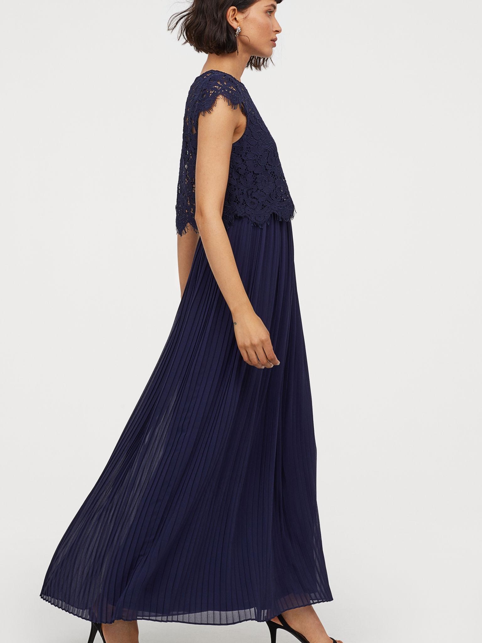 Акція на Сукня довга осіння жіноча H&M XAZ173108AJBD 36 Темно-синя від Rozetka