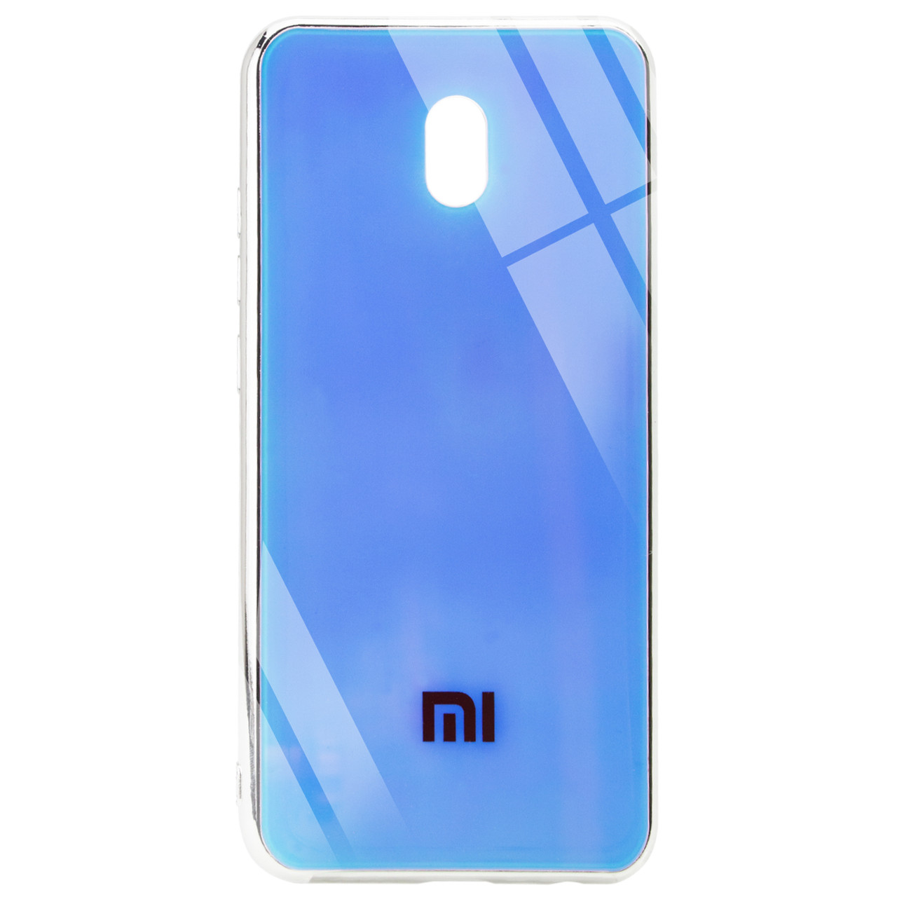 

TPU+Glass чехол Epik Gradient Rainbow с лого для Xiaomi Redmi 8a Голубой