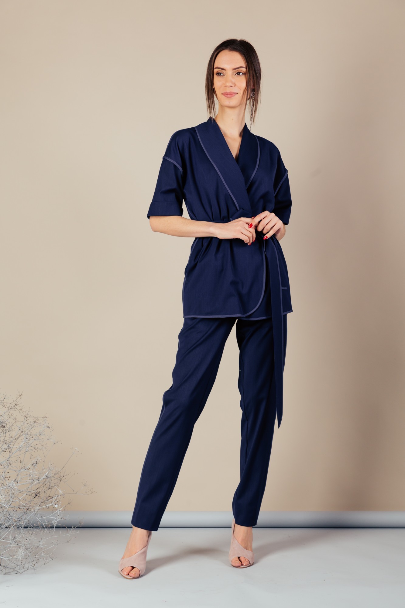 

Костюм Кимоно с окантовкой MOMOT S (44) синий (097_091а_suit_classik_blue)