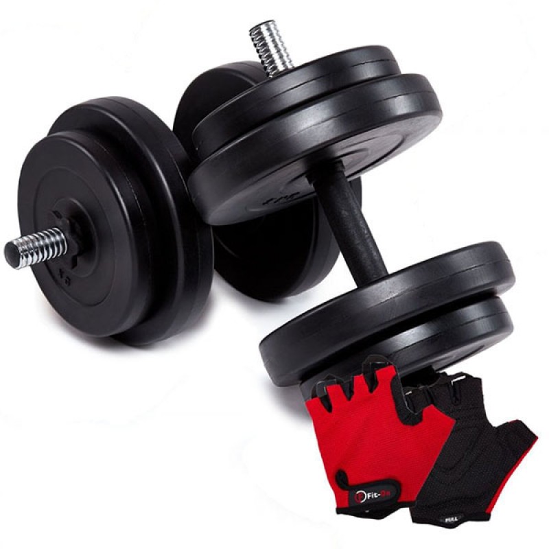 

Гантелі CrossGym 2x16 кг + рукавички, код: 10713