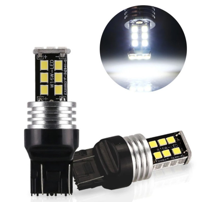 Светодиодная лампа 7443 T20 W21/5W W3x16q 15SMD 2835 9-24V обманка .