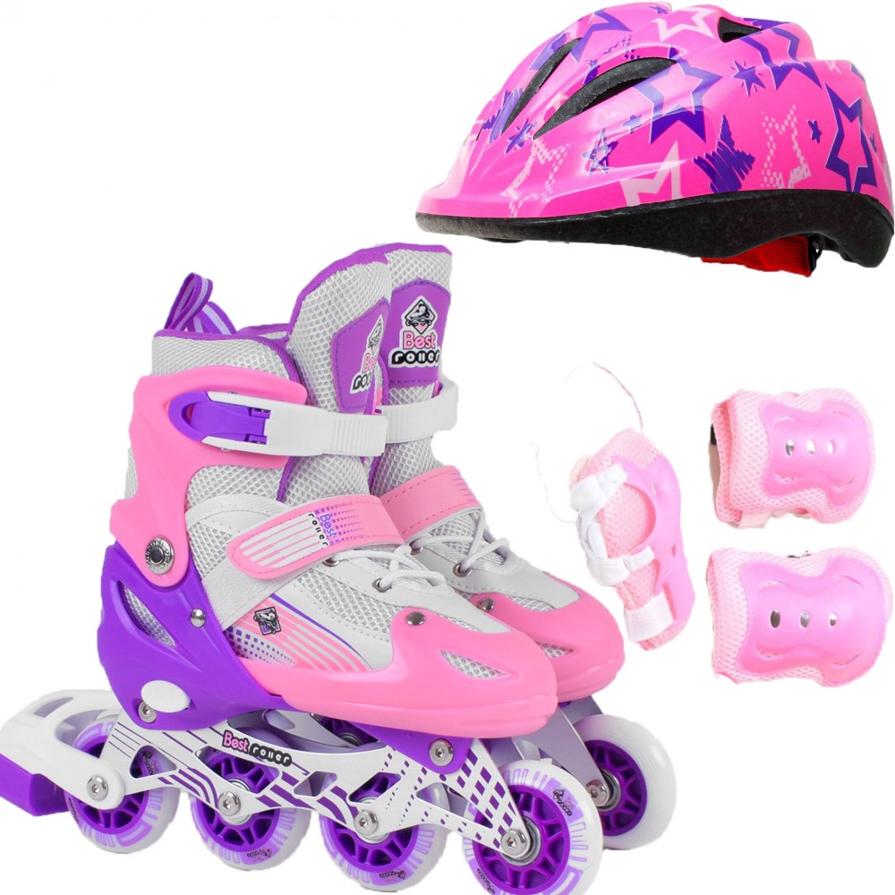 

Ролики детские раздвижные Набор Magic Disney 2020, 34-37 Star P1 Защита + Шлем Pro c регулировкой