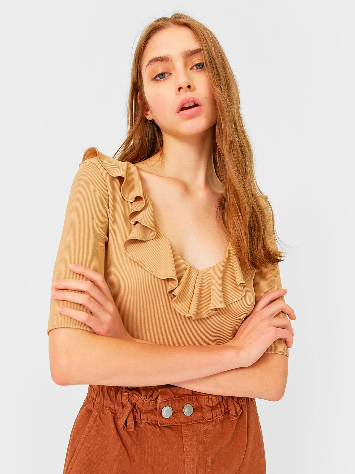 Блузка жіноча Stradivarius XAZ335199NXOQ L Темно-бежева від Rozetka на платформі USKIDKA Акція на Блузка жіноча Stradivarius XAZ335199NXOQ L Темно-бежева від Rozetka