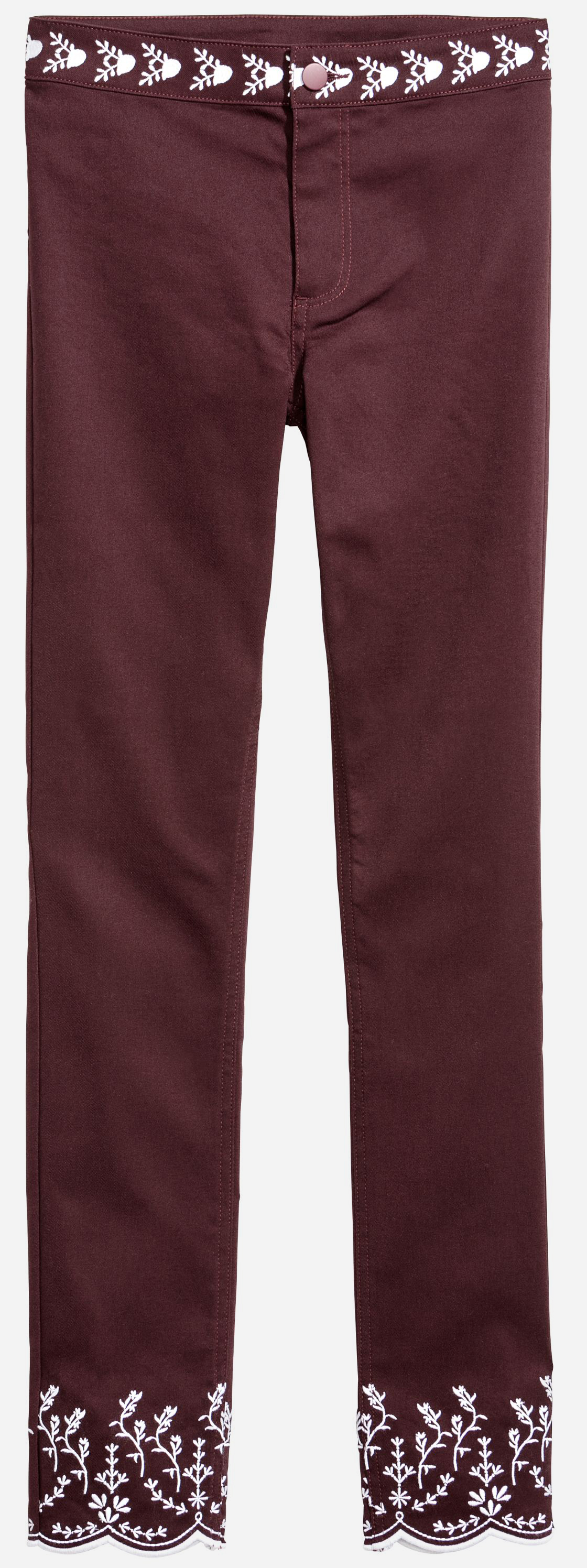 

Брюки H&M 476558 36 Бордовые