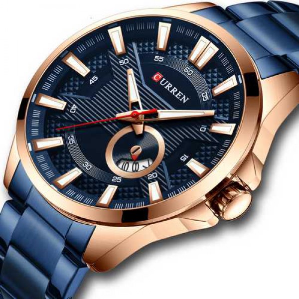

Часы Curren 8372 Blue-Cuprum