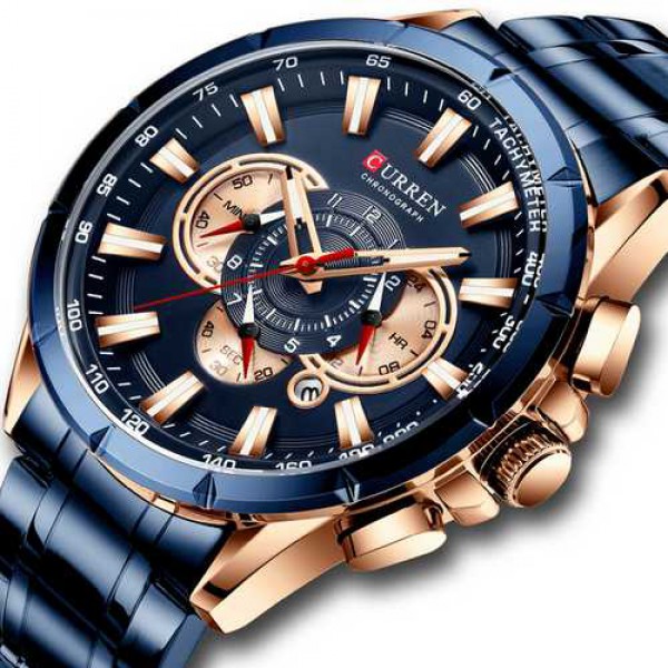 

Часы Curren 8363 Blue-Cuprum