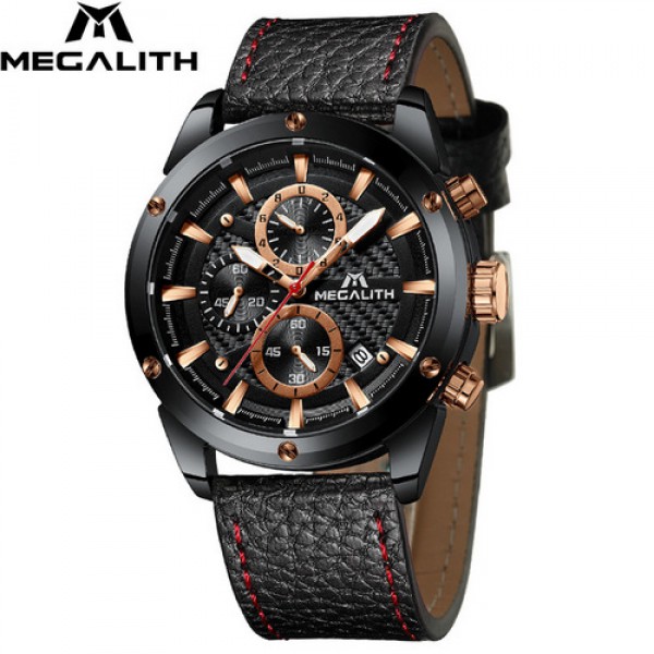 

Часы Megalith 8004M Black-Cuprum-Red