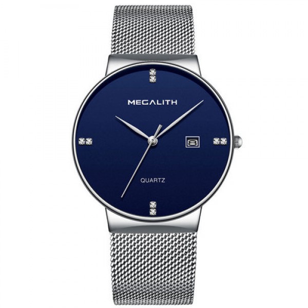 

Часы Megalith 0047M-3 Silver-Blue Diamonds