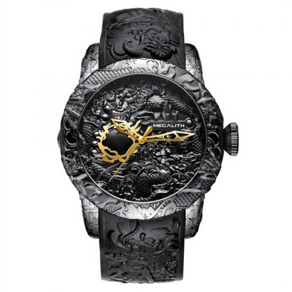 

Часы Megalith 8041M All Black Dragon Sculpture