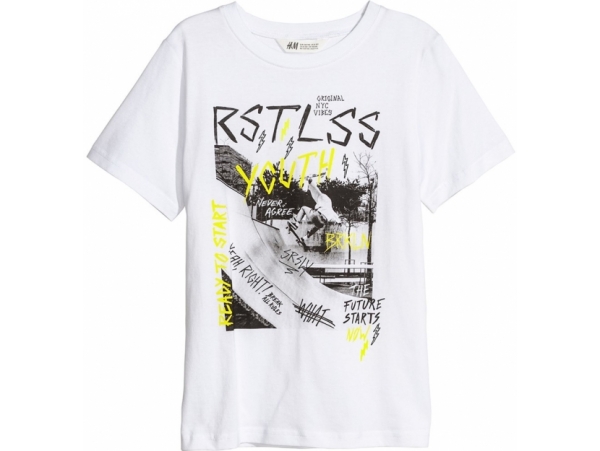 

Футболка для мальчика H&M 0585680 146-152 СМ Белый 60140
