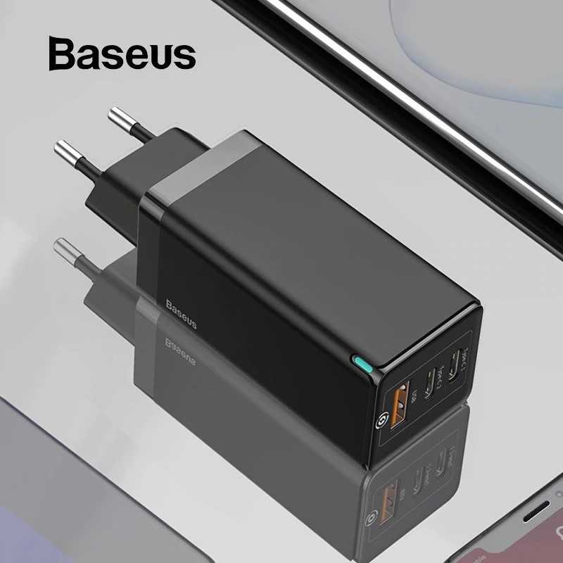 

Премиум! Сетевое зарядное устройство Xiaomi Baseus GaN Mini Quick Travel BS-C915 65W быстрая Quick Charge 3.0