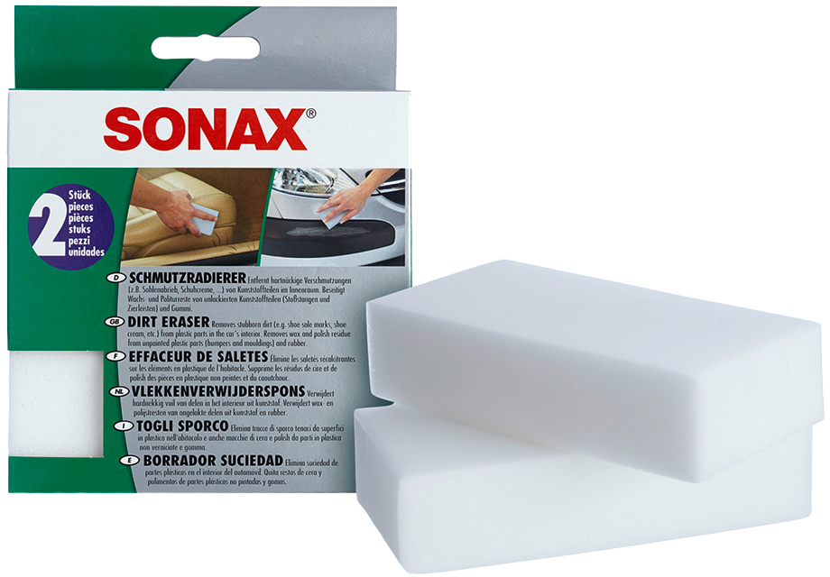 Набор меламиновых губок для чистки загрязненных поверхностей 2 шт SONAX ...