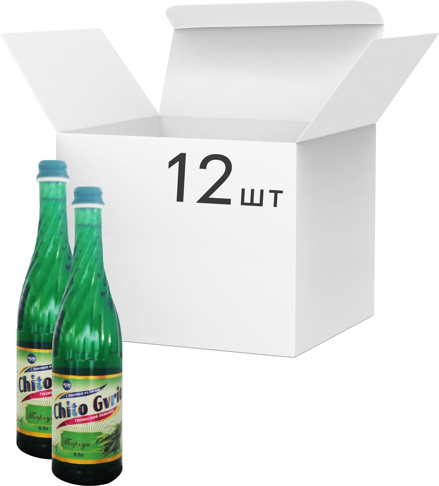 Акція на Упаковка лимонада Chito Gvrito Тархун 0.5 л х 12 шт (4860112000383) від Rozetka UA