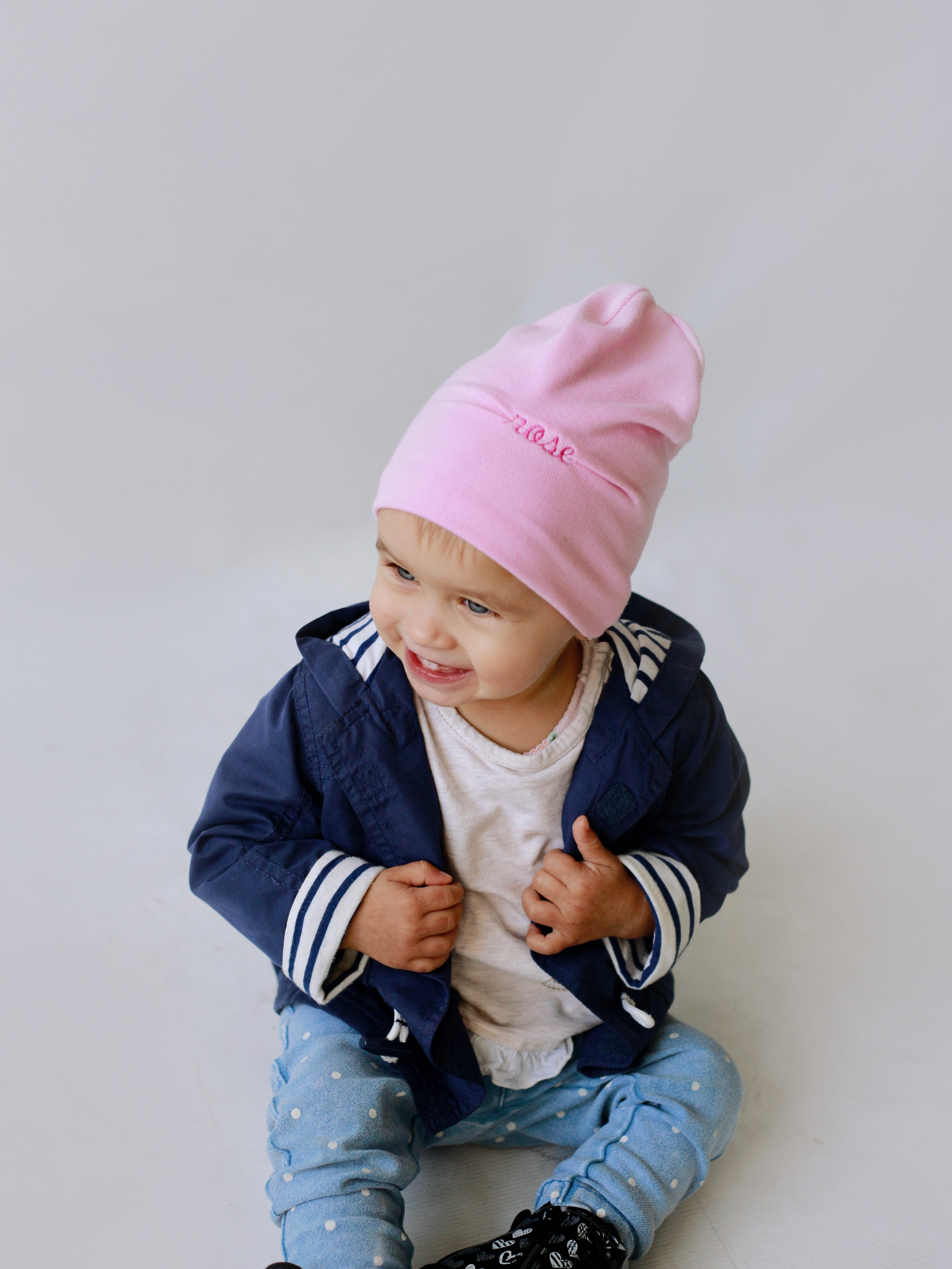 Акція на Дитяча демісезонна шапка-біні для дівчинки Dembohouse Естелла 22.02.004 48 Рожева від Rozetka