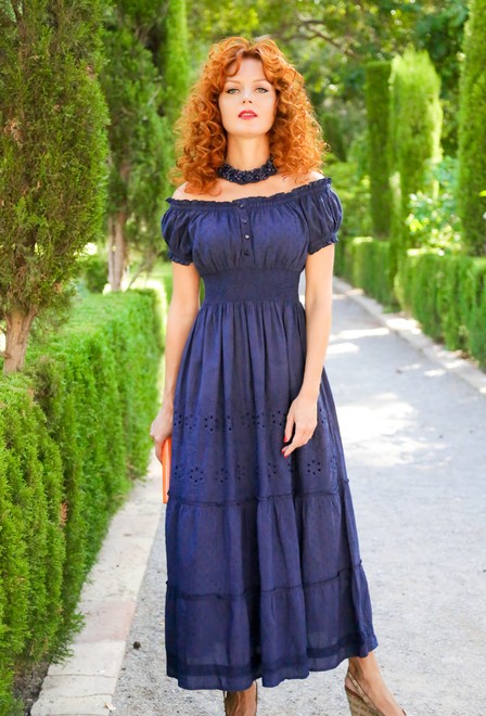 

Пляжное платье длинное в пол Fresh Cotton 17308-2С 48(XL) Синий