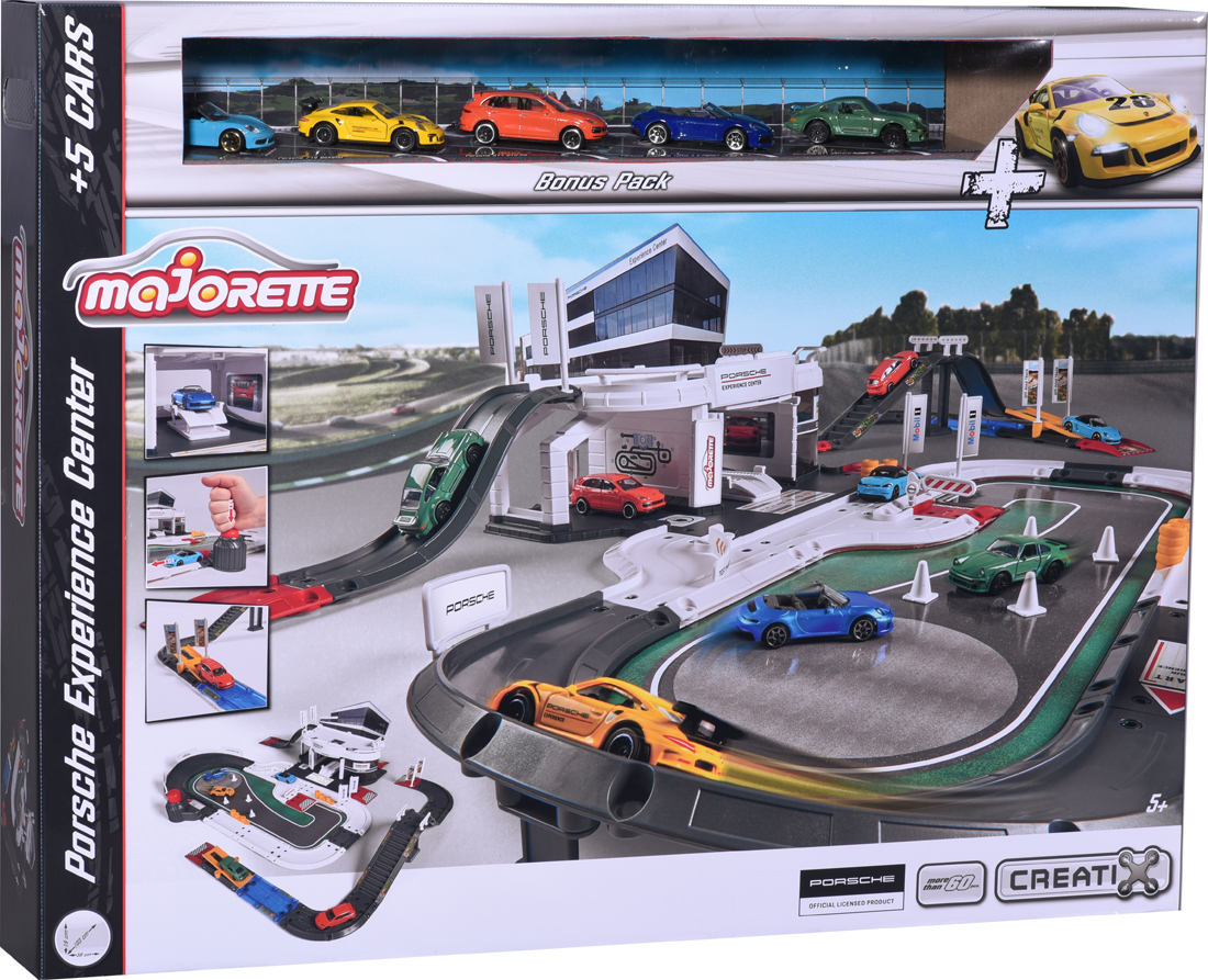 

Игровой набор Majorette Испытательный центр Порше с 5 машинками (2050029)