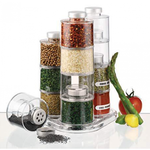 

Набор Carousel для специй Spice Tower, на 12 шт из пластика цвет- прозрачный.