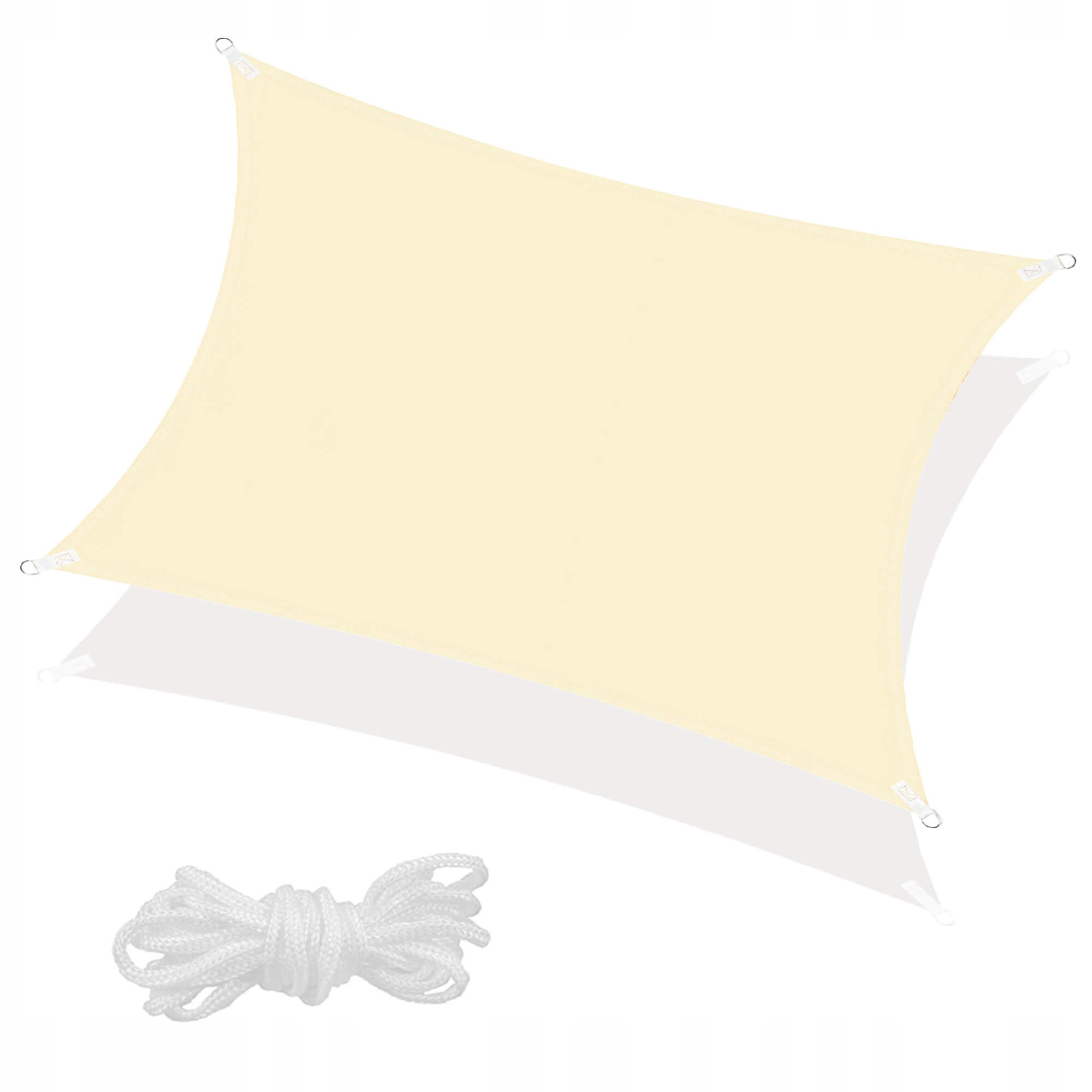 

Тент-парус теневой для дома, сада и туризма Springos 4 x 3 м SN1032 Light Yellow
